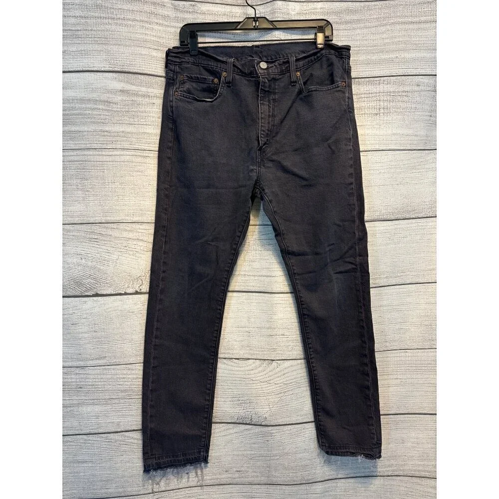 Men's Levis Purple Frayed Hem Waterless Jeans Size 36x32